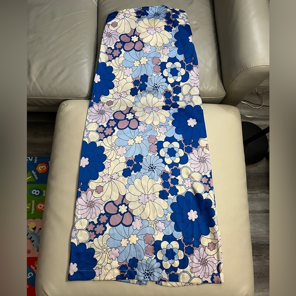 Zara Women’s Tropical Floral Print Satin Effect Strapless Dress - Size S - Picture 5 of 13